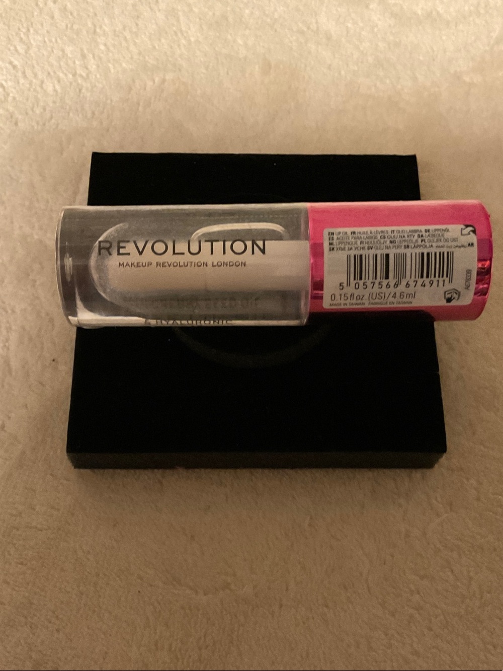 Revolution Clear Lip Gloss with Bright Pink Cap